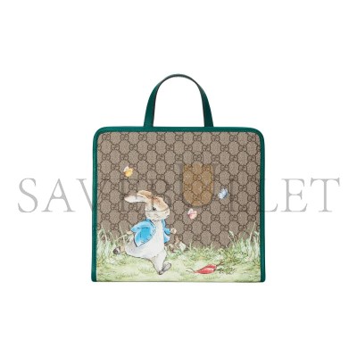 GUCCI CHILDREN'S GUCCI RABBIT EMBROIDERED TOTE BAG 605614 (28.5*25*11cm)